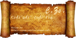 Czégé Zsófia névjegykártya