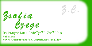 zsofia czege business card